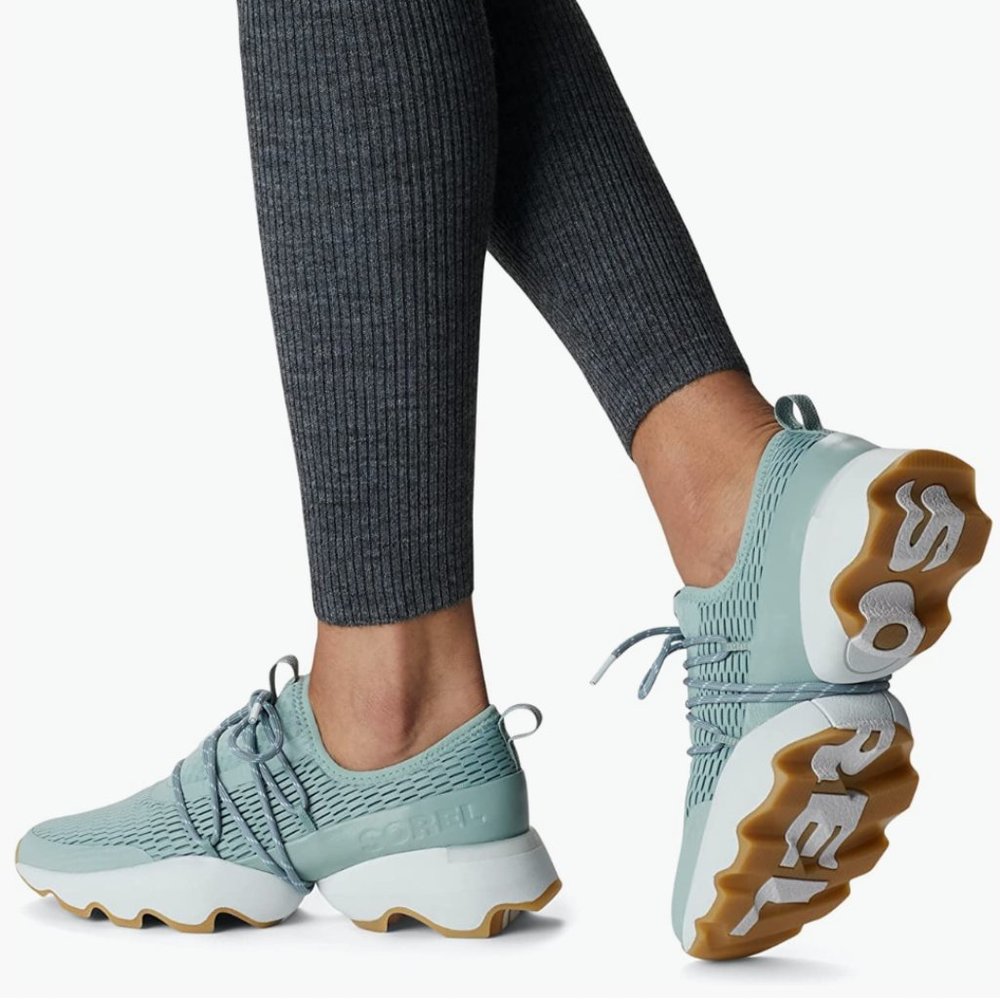 Sorel kinetic teal Mint Green and White Women's Sneakers
